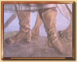 Buty onierza z dekoracji stiukowej onierz ze mierci z kocioa w Tarowie z ok. 1640 roku.